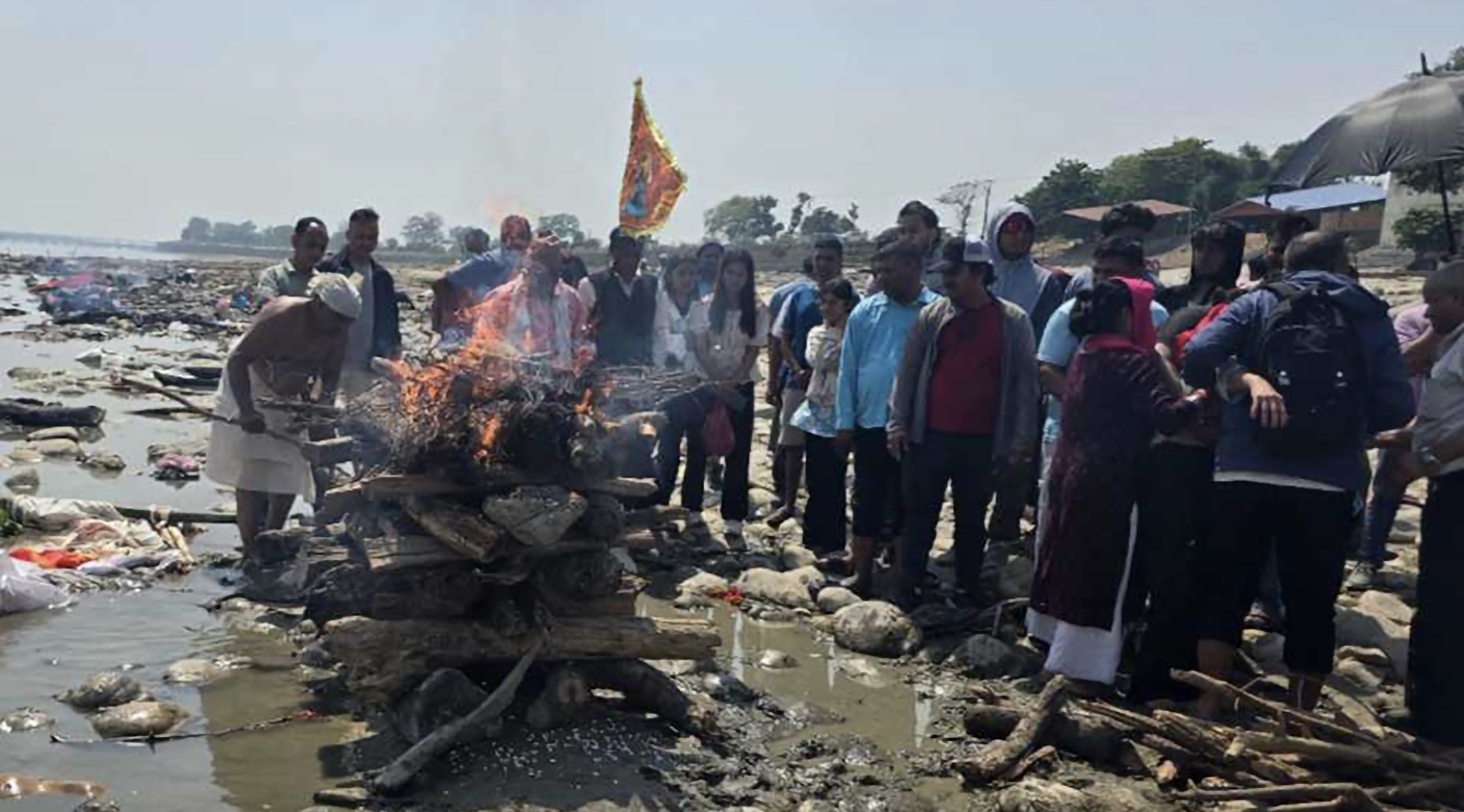 मृतक सुदीप न्यौपाने का अंतिम संस्कार मृतक सुदीप न्यौपाने का अंतिम संस्कार