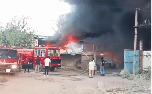भीलवाड़ा आग भीलवाड़ा आग