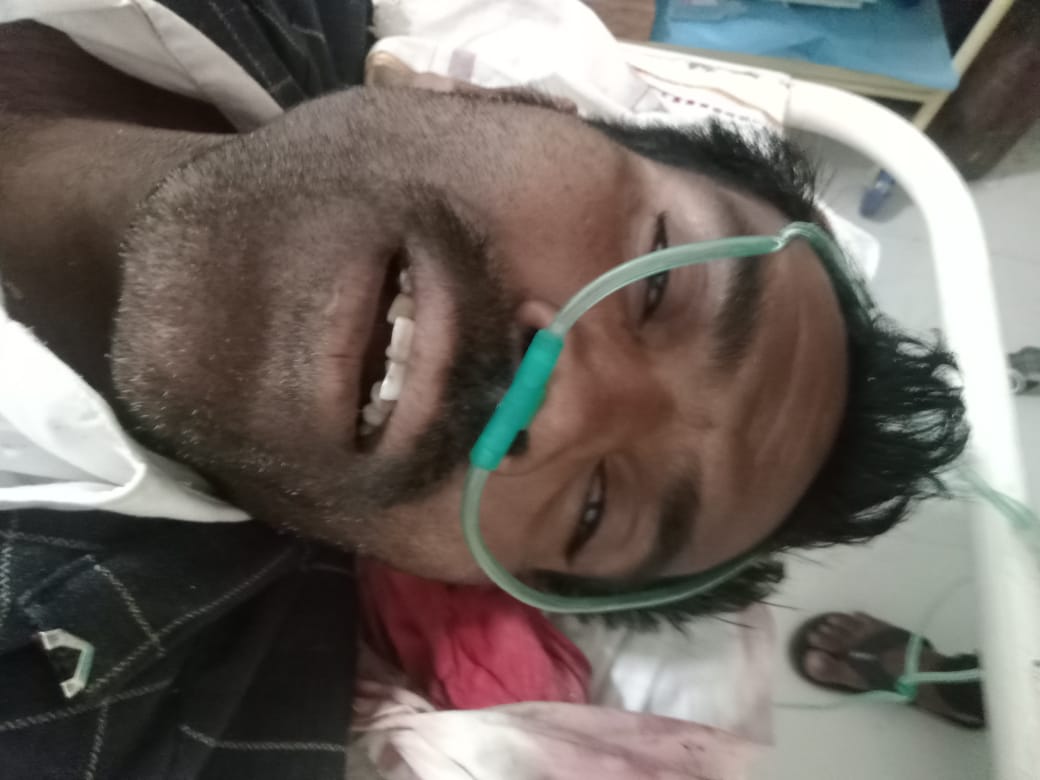 बाइक चालक घायल, हालत गंभीर बाइक चालक घायल, हालत गंभीर