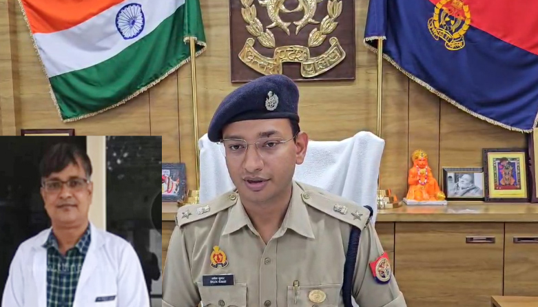 आरोपित डाक्टर के बारे में एसएसपी श्लोक कुमार जानकारी देते हुए आरोपित डाक्टर के बारे में एसएसपी श्लोक कुमार जानकारी देते हुए