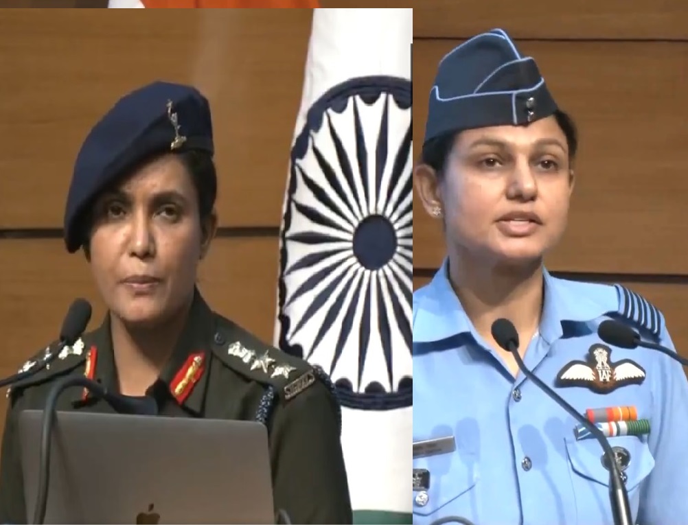 कर्नल सोफिया कुरैशी और वायु सेना की विंग कमांडर व्योमिका कर्नल सोफिया कुरैशी और वायु सेना की विंग कमांडर व्योमिका
