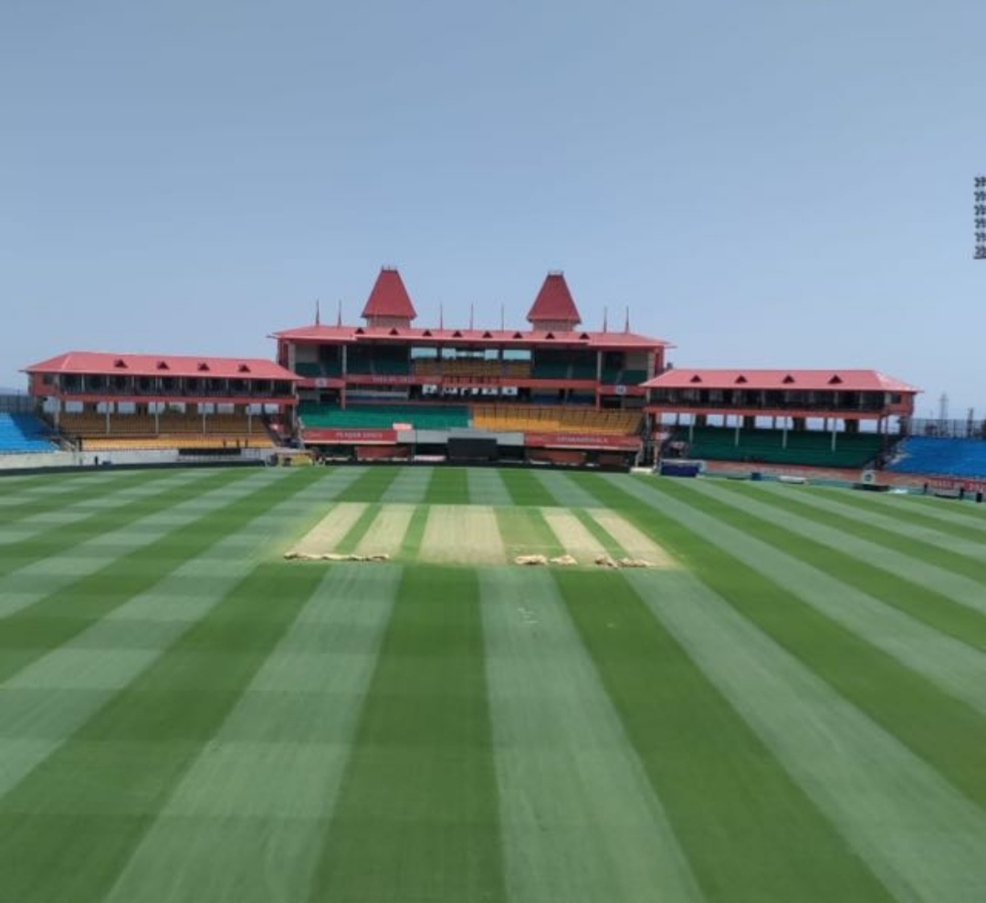धर्मशाला क्रिकेट स्टेडियम। धर्मशाला क्रिकेट स्टेडियम।