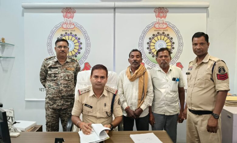 पुलिस के गिरफ्त में आरोपी पुलिस के गिरफ्त में आरोपी