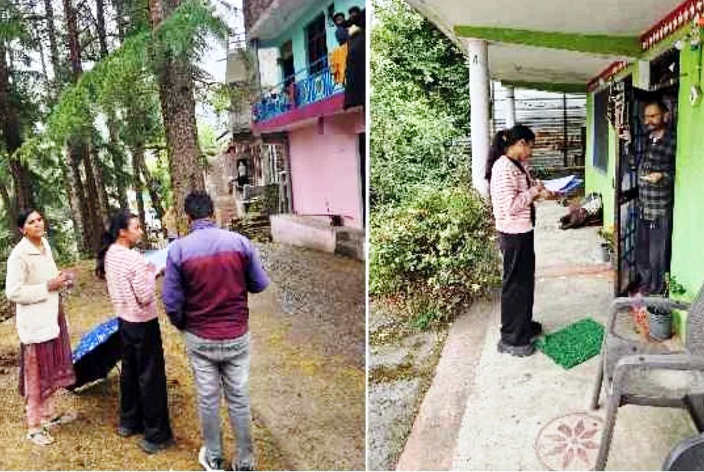 नैनीताल में भवनों का सत्यापन करती जिला विकास प्राधिकरण की टीम। नैनीताल में भवनों का सत्यापन करती जिला विकास प्राधिकरण की टीम।