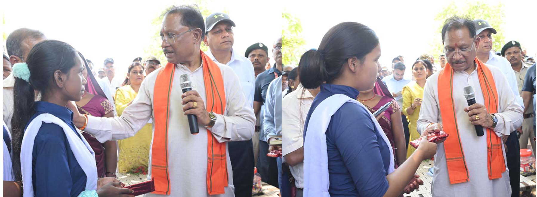 मुख्यमंत्री साय टॉपर बेटियाें से मुलाकात करते मुख्यमंत्री साय टॉपर बेटियाें से मुलाकात करते