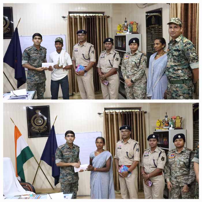 16 लाख के ईनामी नक्सली दंपत्ति ने किया आत्मसमर्पण 16 लाख के ईनामी नक्सली दंपत्ति ने किया आत्मसमर्पण
