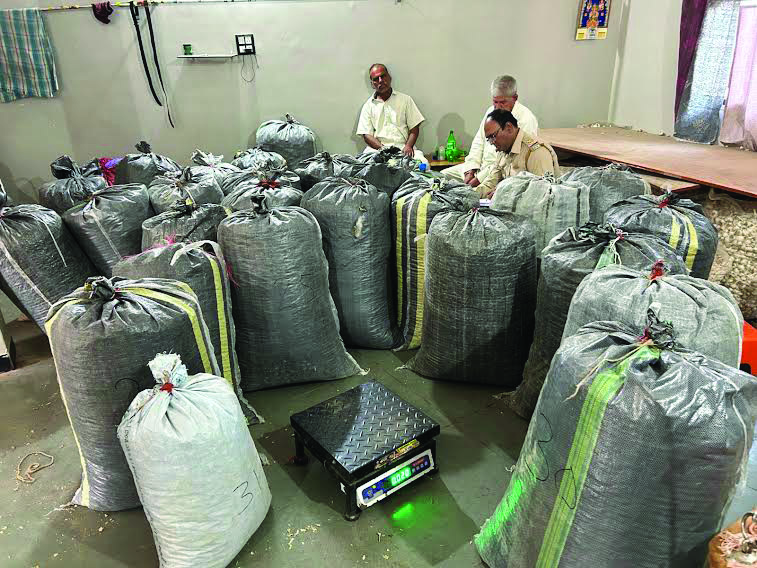 घर से मिला पौने छह क्विंटल डोडाचूरा घर से मिला पौने छह क्विंटल डोडाचूरा