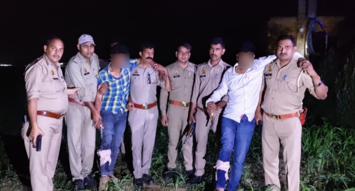 पुलिस मुठभेड़ में पकड़े गए बदमाश पुलिस मुठभेड़ में पकड़े गए बदमाश