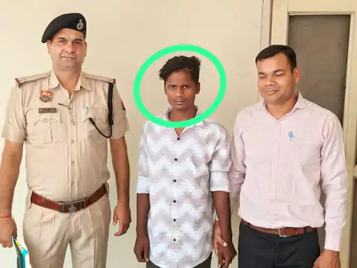 पुलिस की गिरफ्त में आरोपी।