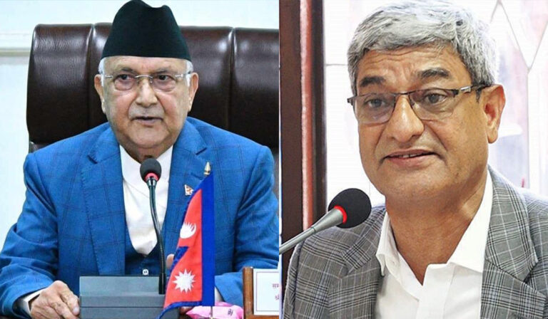 नेपाल के प्रधानमंत्री और गृह मंत्री नेपाल के प्रधानमंत्री और गृह मंत्री