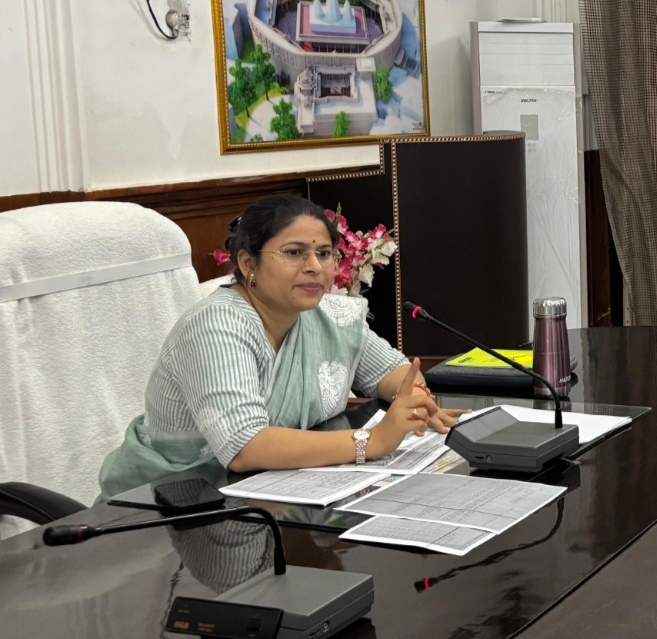 अधिकारियों के साथ बैठक करती जिलाधिकारी प्रियंका निरंजन अधिकारियों के साथ बैठक करती जिलाधिकारी प्रियंका निरंजन