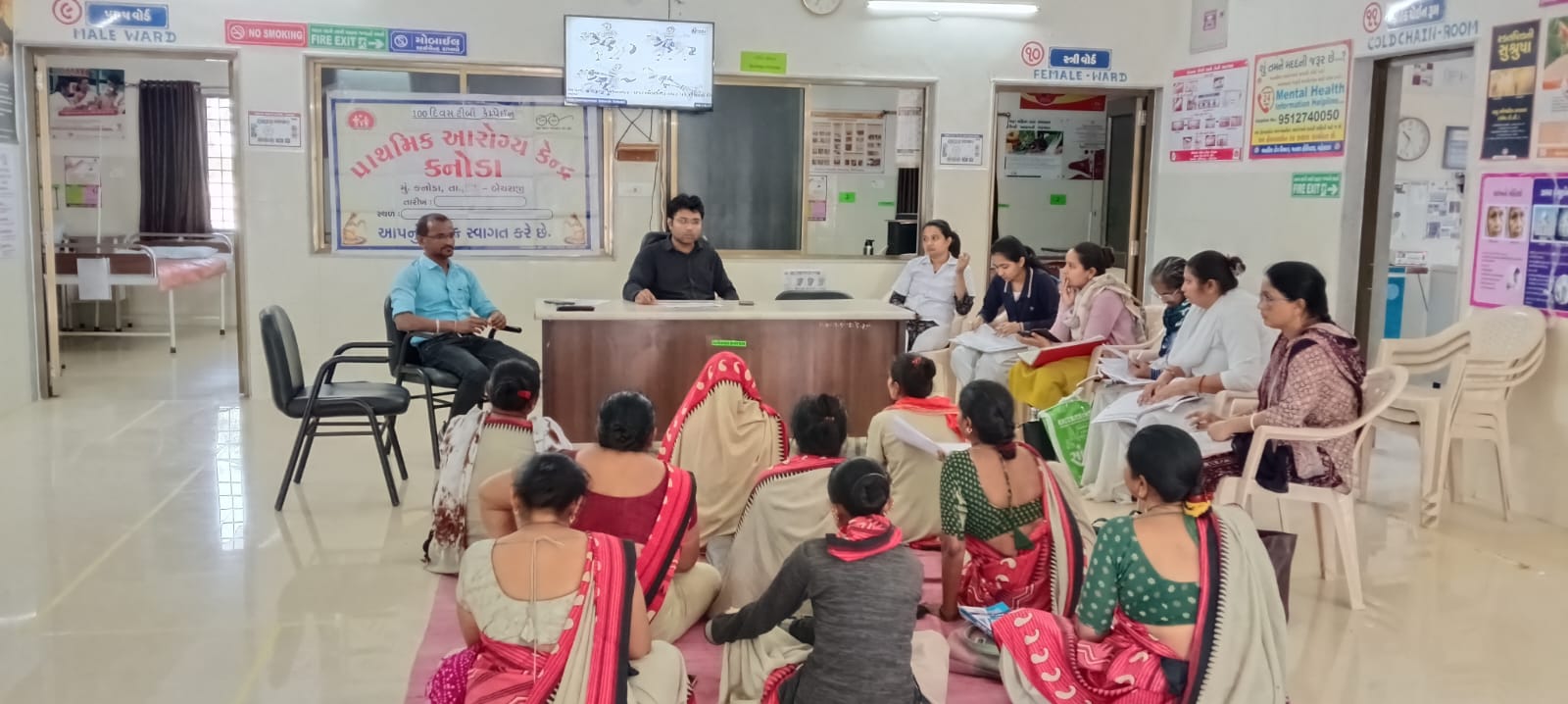 आयुष्मान आरोग्य मंदिर में आयोजित स्वास्थ्य शिविर