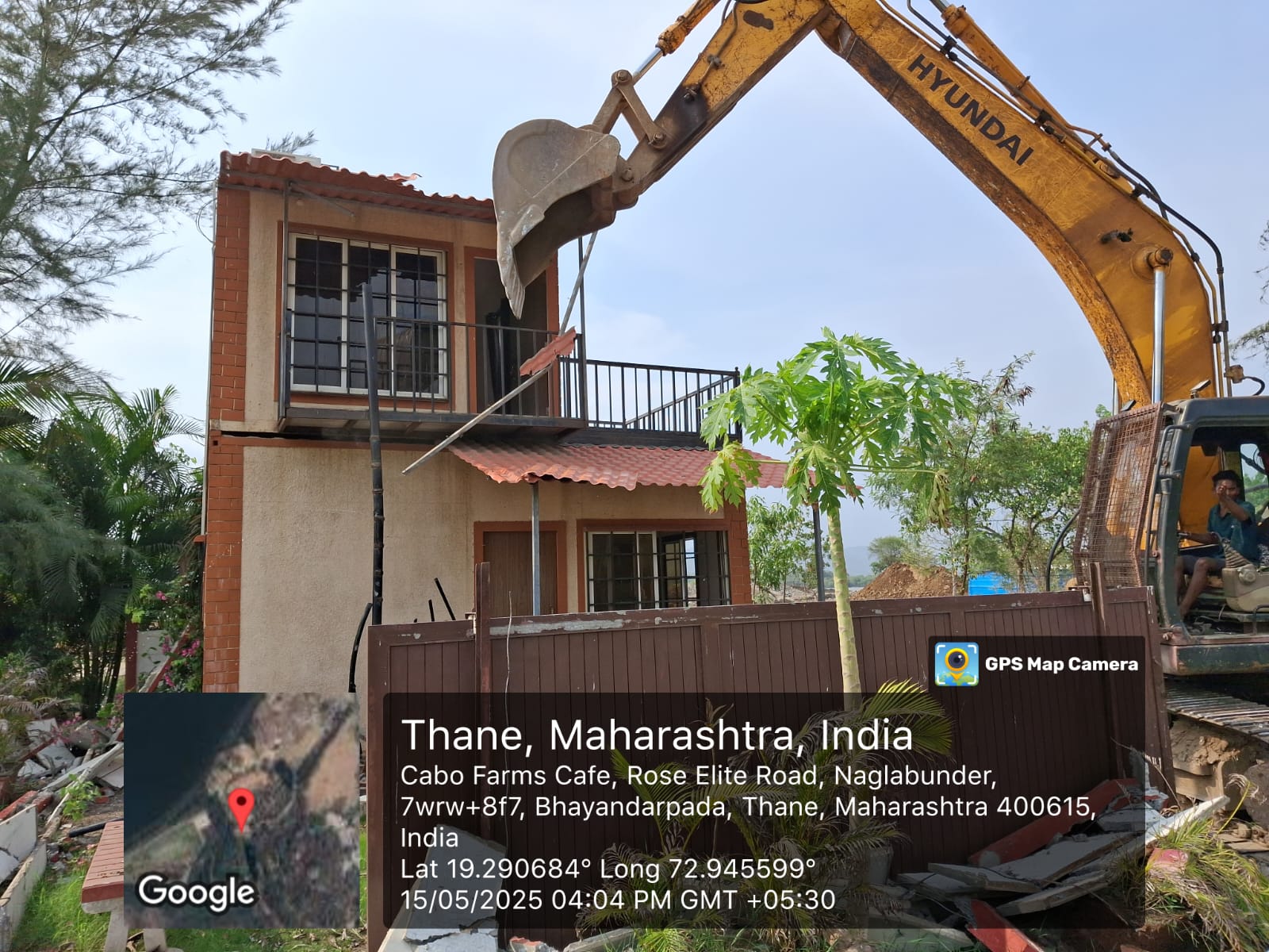 Illegal construction were demolished in Nagalabandar Illegal construction were demolished in Nagalabandar