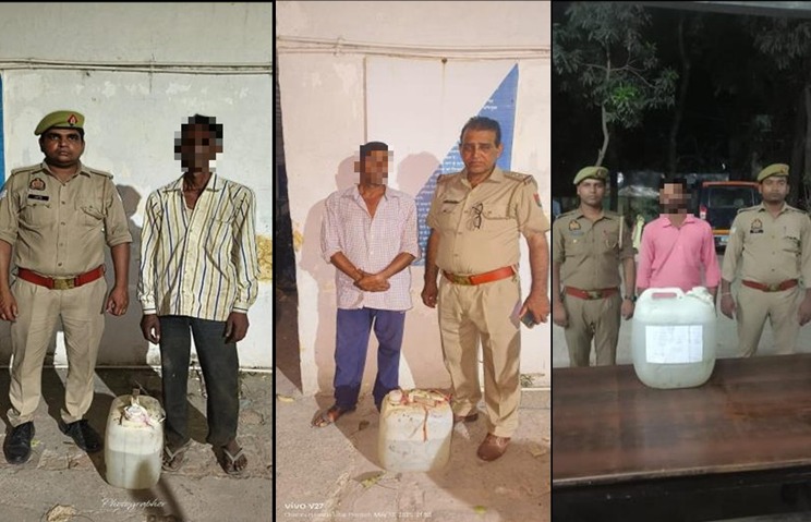 पुलिस द्वारा पकड़े गए अवैध शराब कारोबारी पुलिस द्वारा पकड़े गए अवैध शराब कारोबारी