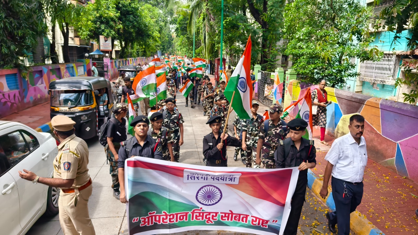 Tiranga Yatra in Thane East kopri Tiranga Yatra in Thane East kopri