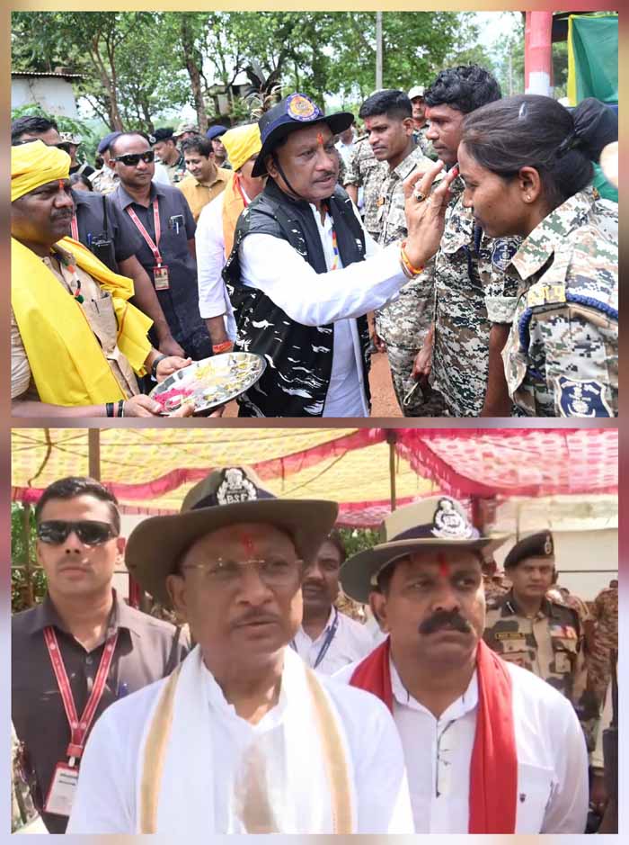 मुख्यमंत्री ने जवानों का तिलक लगाकर किया सम्मान मुख्यमंत्री ने जवानों का तिलक लगाकर किया सम्मान