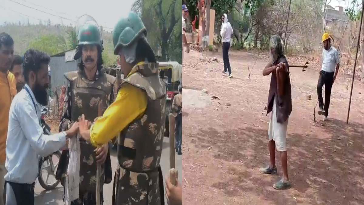 अतिक्रमण हटाने गए थाना प्रभारी पर त्रिशूल से हमला अतिक्रमण हटाने गए थाना प्रभारी पर त्रिशूल से हमला