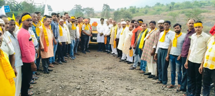 रेजांगला राज कलश यात्रा का स्वागत रायगढ़ प्रवेश पर रेजांगला राज कलश यात्रा का स्वागत रायगढ़ प्रवेश पर
