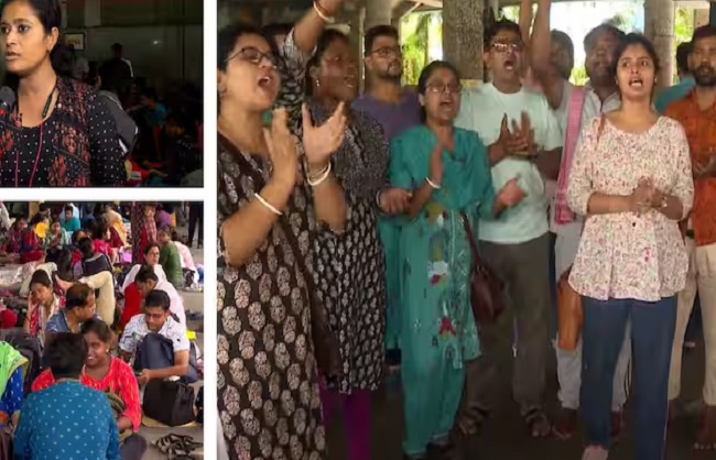 आंदोलनरत शिक्षक आंदोलनरत शिक्षक