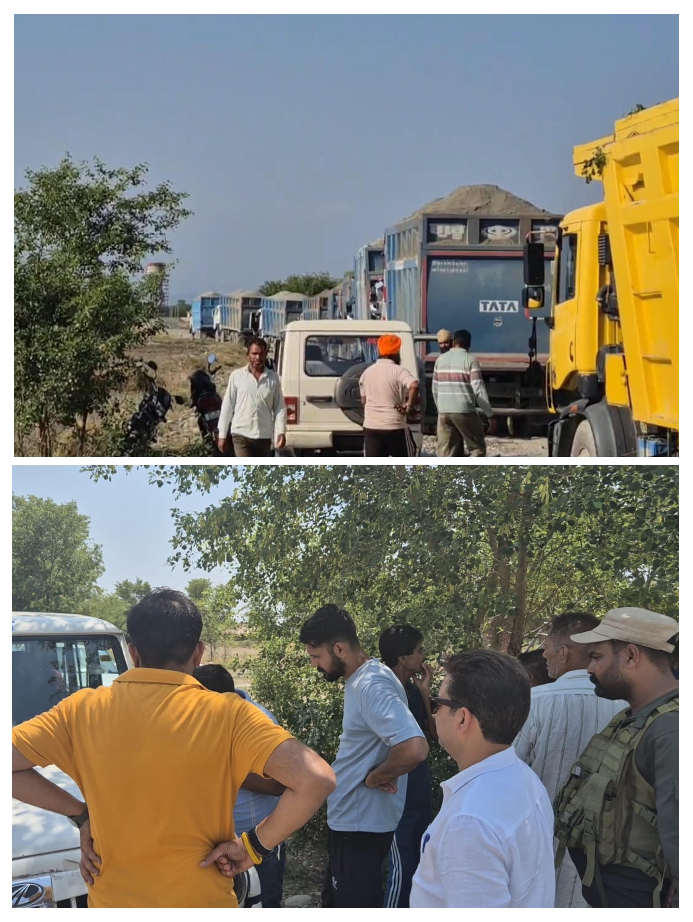 33 vehicles carrying illegally mined resources from Ravi seized 33 vehicles carrying illegally mined resources from Ravi seized
