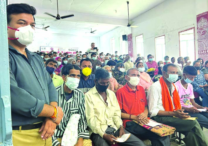 कार्यक्रम में उपस्थित क्षय रोगी