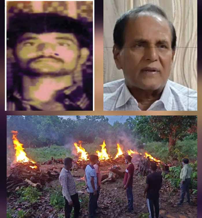 नक्सली बसवा राजू, उसका भाई एन दिलेश्वर राव व 8 नक्सलियों का अंतिम संस्कार नक्सली बसवा राजू, उसका भाई एन दिलेश्वर राव व 8 नक्सलियों का अंतिम संस्कार