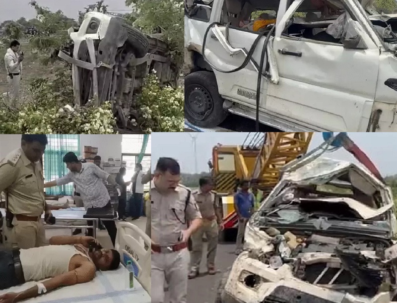 दिल्ली-मुंबई एक्सप्रेस-वे पर बिहार एसटीएफ की कार हादसे की शिकार होने के बाद की तस्वीर दिल्ली-मुंबई एक्सप्रेस-वे पर बिहार एसटीएफ की कार हादसे की शिकार होने के बाद की तस्वीर
