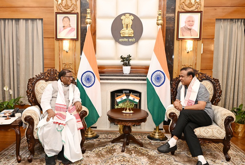 Assam CM Dr Himanta Biswa Sarma meeting Governor Laxman Prasad Acharya. Assam CM Dr Himanta Biswa Sarma meeting Governor Laxman Prasad Acharya.