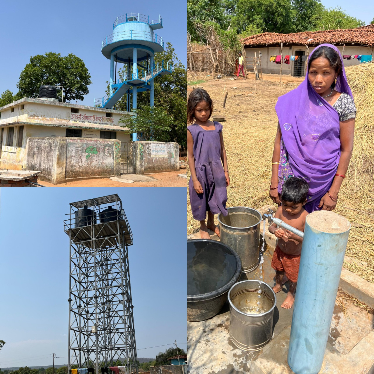 ग्राम सिरियाखोह में सेमबती के आंगन में नल से स्वच्छ जल मिल रहा है ग्राम सिरियाखोह में सेमबती के आंगन में नल से स्वच्छ जल मिल रहा है