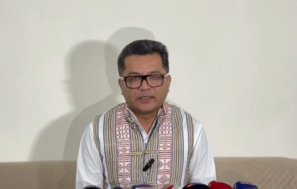संवाददाता सम्मेलन को संबोधित करते हुए केंद्रीय विदेश राज्य मंत्री पवित्र मार्गेरीटा।। संवाददाता सम्मेलन को संबोधित करते हुए केंद्रीय विदेश राज्य मंत्री पवित्र मार्गेरीटा।।