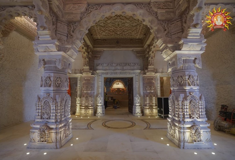 श्रीराम जन्मभूमि मंदिर का नवनिर्मित प्रथम तल। फोटो-श्री राम जन्मभूमि तीर्थ क्षेत्र के आधिकारिक एक्स हैंडल से