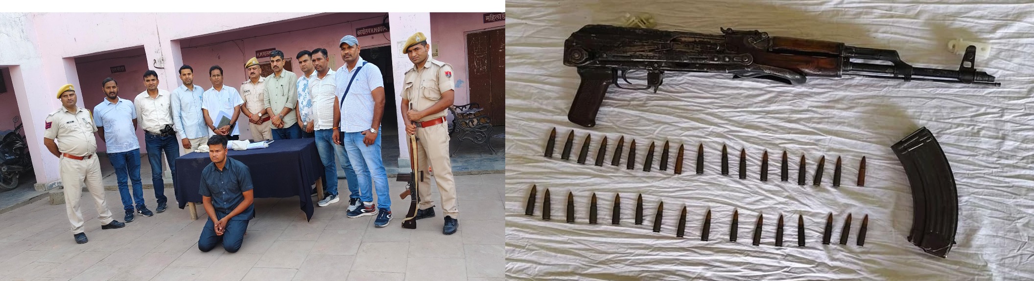 सोनू चंबल गैंग पर कसा शिकंजा:एजीटीएफ ने एके-47 और 34 जिंदा कारतूस के साथ दो बदमाशों को पकडा सोनू चंबल गैंग पर कसा शिकंजा:एजीटीएफ ने एके-47 और 34 जिंदा कारतूस के साथ दो बदमाशों को पकडा