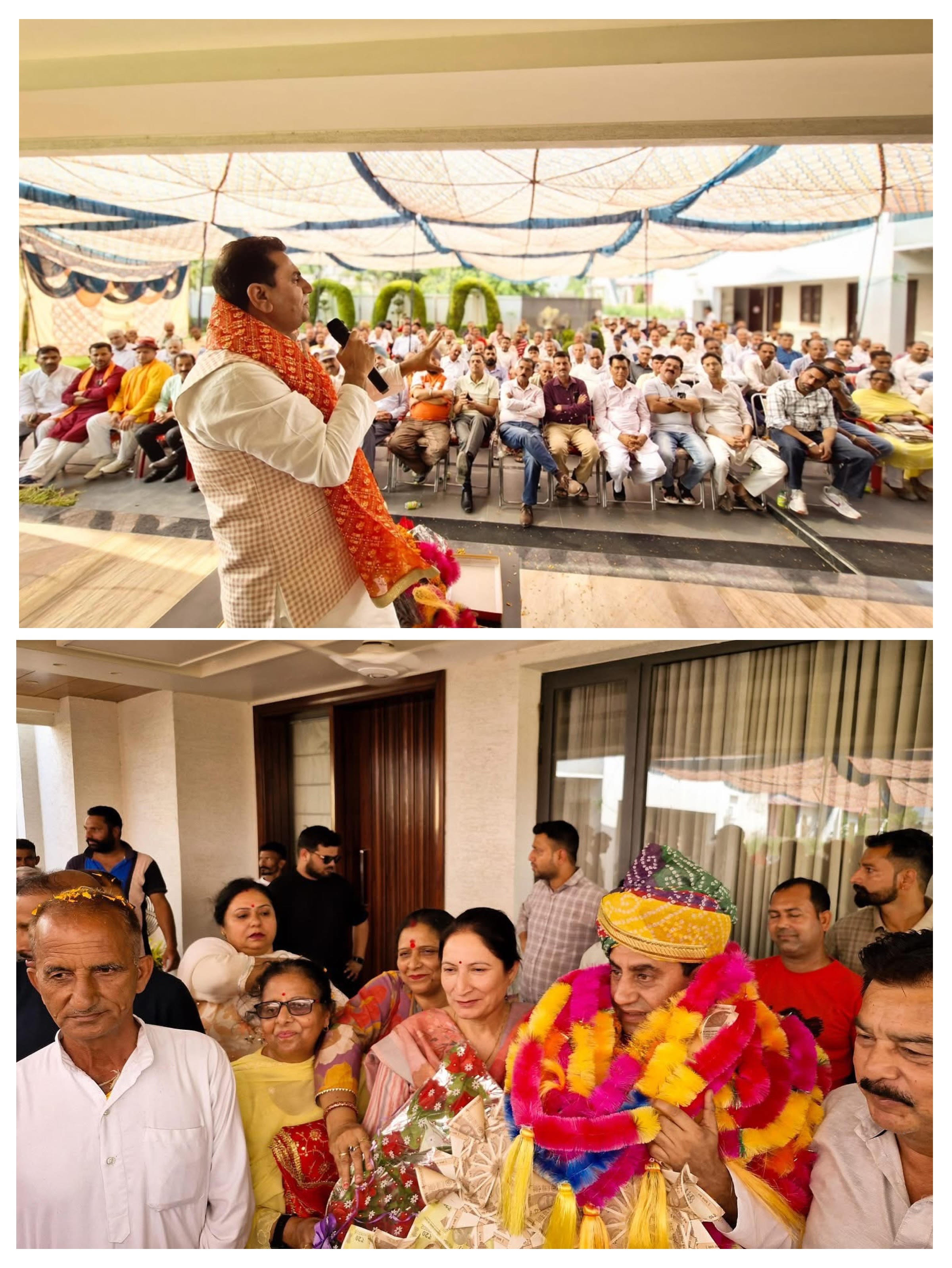 Jasrotia was given a rousing welcome on reaching Kathua after being appointed Chief Whip Jasrotia was given a rousing welcome on reaching Kathua after being appointed Chief Whip