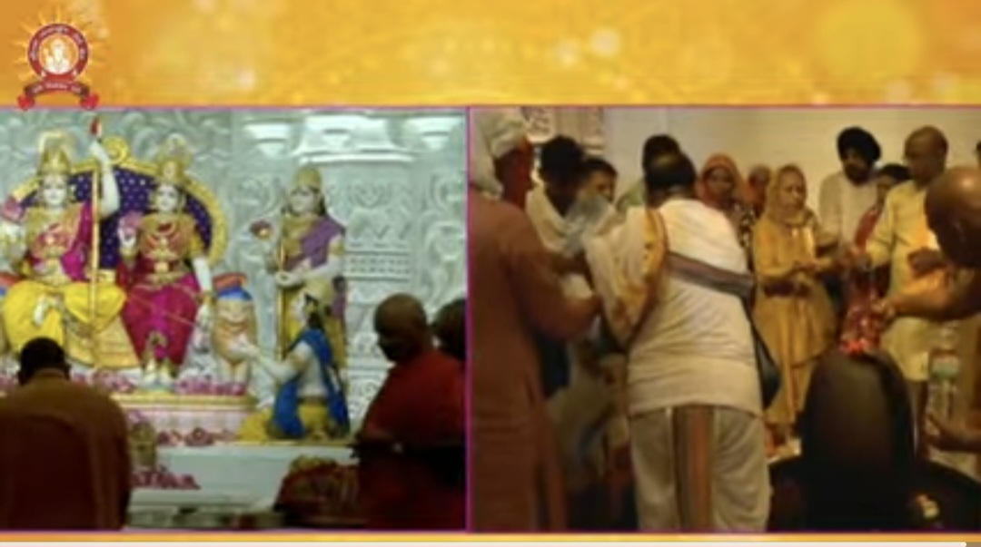 श्रीराम जन्मभूमि में श्री राम दरबार विग्रहों की प्राण प्रतिष्ठा पर मुख्यमंत्री योगी आदित्यनाथ ने उतारी आरती
