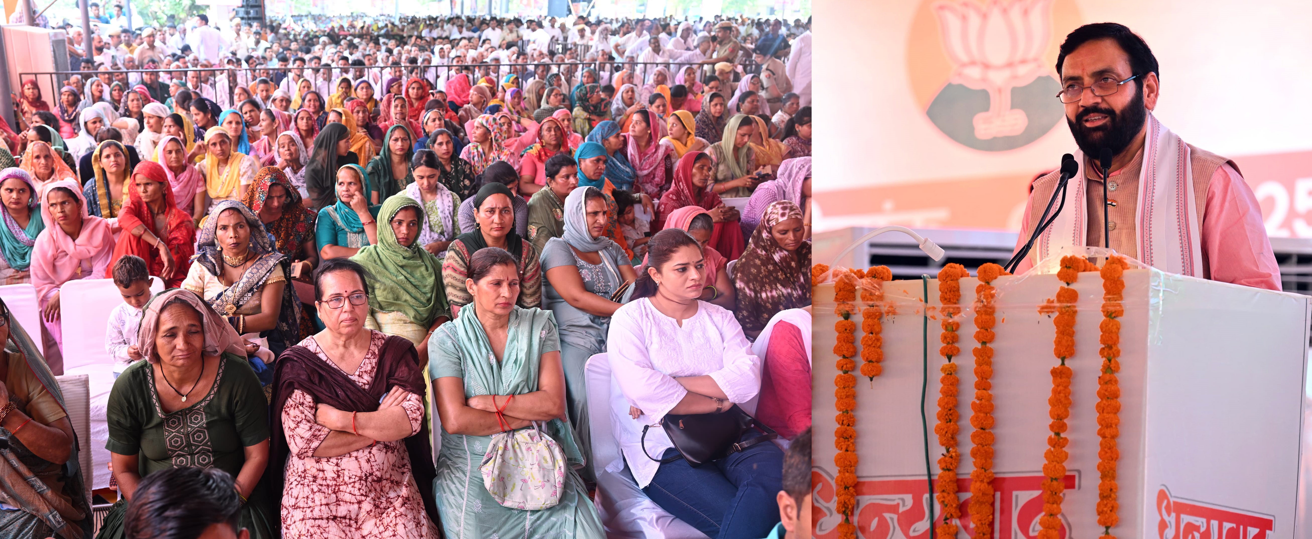 मुख्यमंत्री नायब सिंह सैनी का पलवल धन्यवाद रैली में सम्बोधित करते हुए मुख्यमंत्री नायब सिंह सैनी का पलवल धन्यवाद रैली में सम्बोधित करते हुए