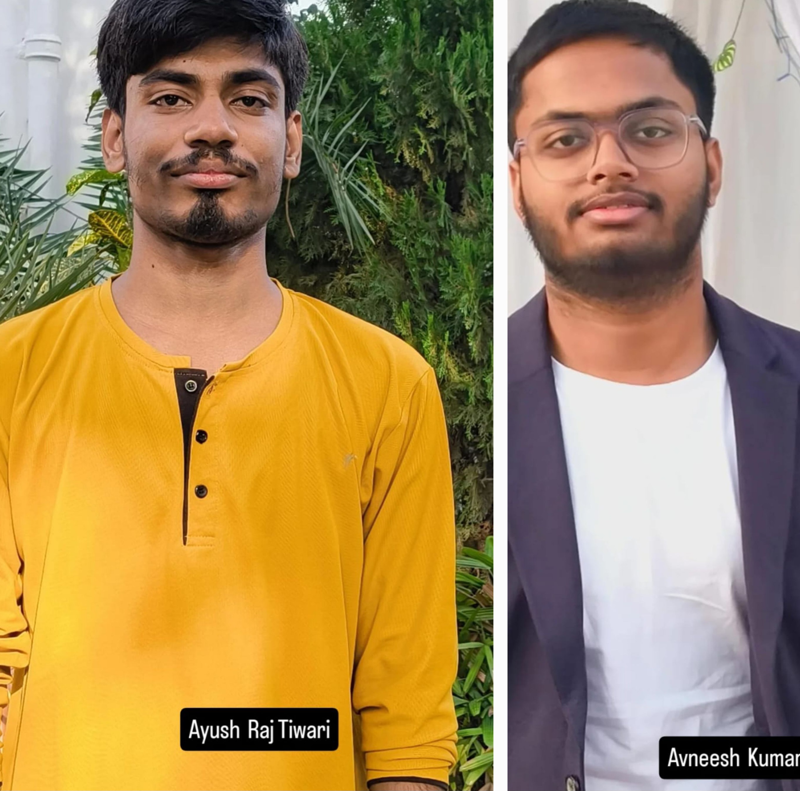 चयनित दोनो छात्र का फाईल फोटो चयनित दोनो छात्र का फाईल फोटो