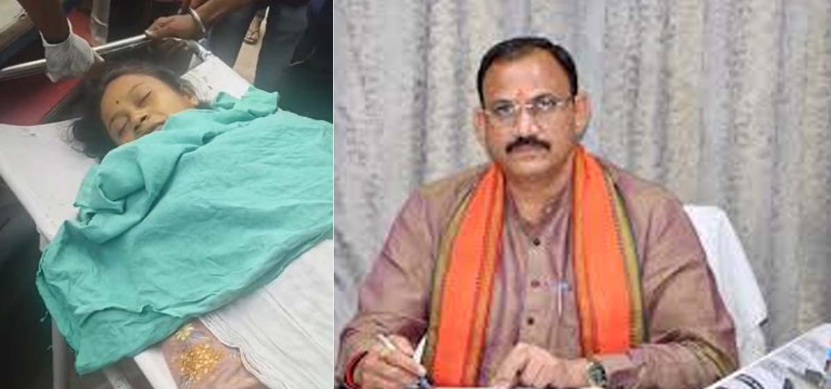 मृतक प्रसूता साक्षी निषाद एवं स्वास्थ्य मंत्री श्याम बिहारी जायसवाल मृतक प्रसूता साक्षी निषाद एवं स्वास्थ्य मंत्री श्याम बिहारी जायसवाल