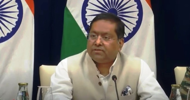 विदेश मंत्रालय के प्रवक्ता रणधीर जायसवाल शनिवार को प्रेस वार्ता के दौरान विदेश मंत्रालय के प्रवक्ता रणधीर जायसवाल शनिवार को प्रेस वार्ता के दौरान