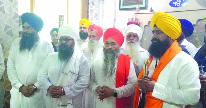 जत्थेदार के स्वागत के दौरान जत्थेदार के स्वागत के दौरान