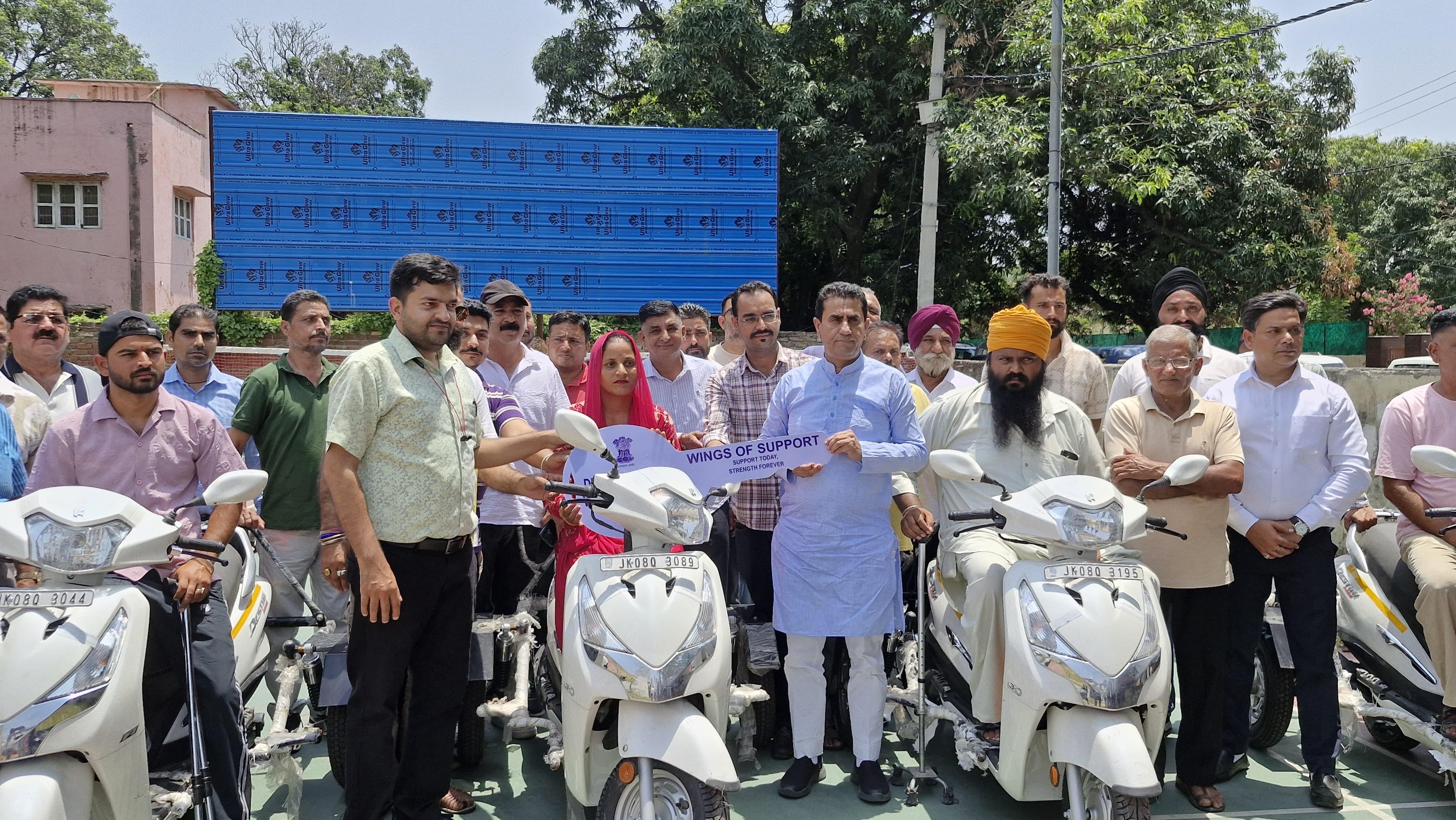 Empowering the handicapped is a collective responsibility-Jasrotia-Distributed wheelchairs, tricycles, prosthetic limbs and sticks to the needy Empowering the handicapped is a collective responsibility-Jasrotia-Distributed wheelchairs, tricycles, prosthetic limbs and sticks to the needy