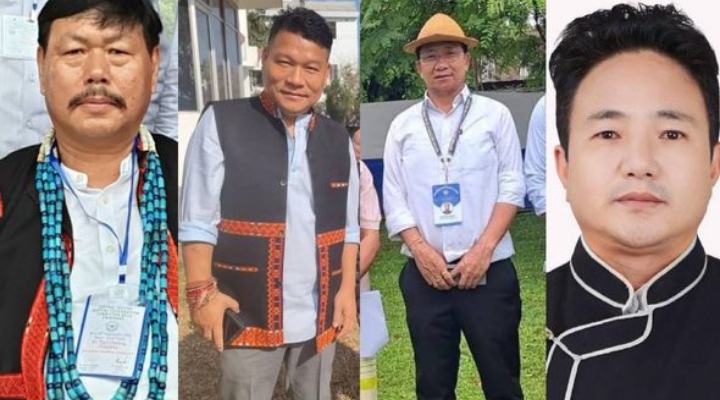 पीपीए में घरवापसी करने वाले चार एनपीपी विधायकों की तस्वीर। पीपीए में घरवापसी करने वाले चार एनपीपी विधायकों की तस्वीर।