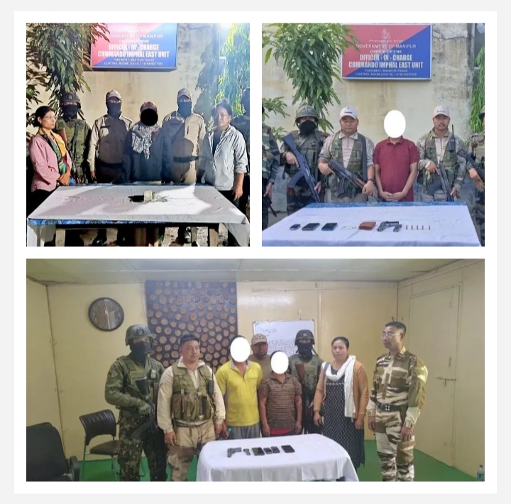 मणिपुर में गिरफ्तार उग्रवादियों की तस्वीर। मणिपुर में गिरफ्तार उग्रवादियों की तस्वीर।