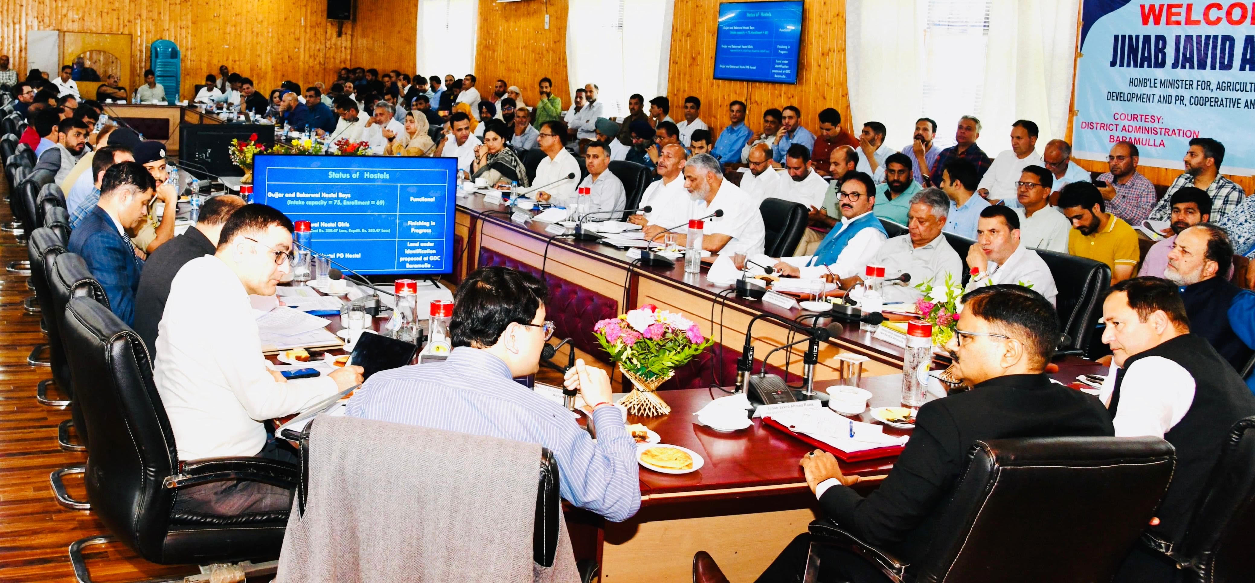 Ministers Javed Rana and Javed Dar review development projects in Baramulla Ministers Javed Rana and Javed Dar review development projects in Baramulla
