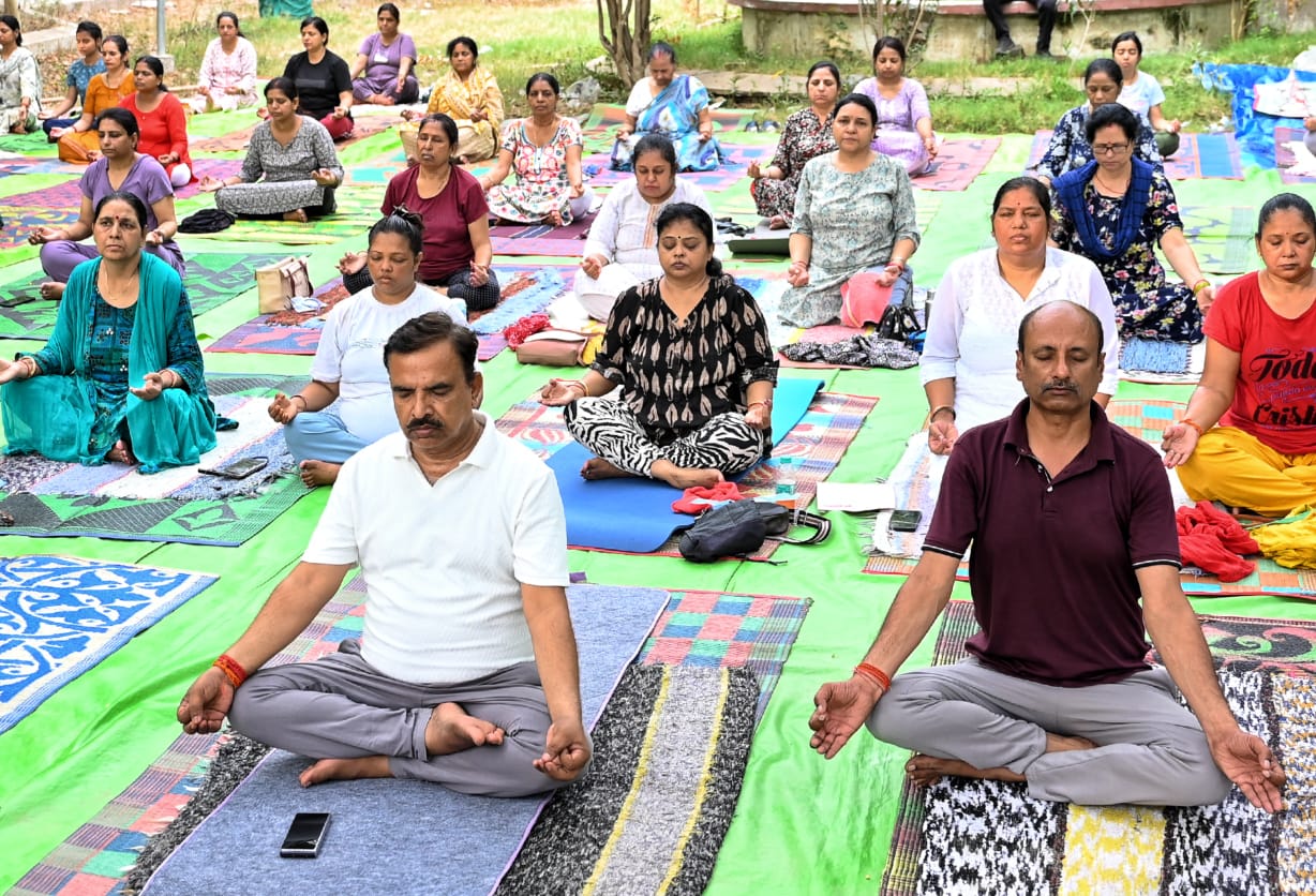 क्षेत्रीय अध्यक्ष योगाभ्यास करते हुए क्षेत्रीय अध्यक्ष योगाभ्यास करते हुए