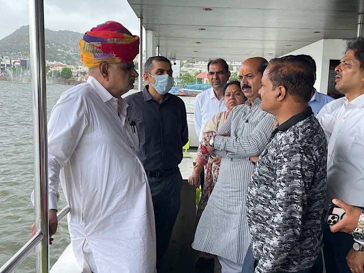 नगरीय विकास मंत्री झाबर सिंह खर्रा ने किया आनासागर झील का निरीक्षण नगरीय विकास मंत्री झाबर सिंह खर्रा ने किया आनासागर झील का निरीक्षण