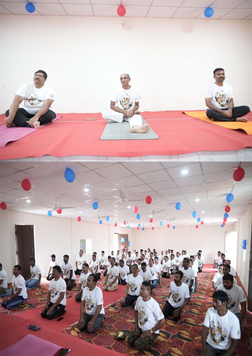 Seoni: Pench Park celebrated Yoga Day by making 95 officers and employees practice yoga. Seoni: Pench Park celebrated Yoga Day by making 95 officers and employees practice yoga.