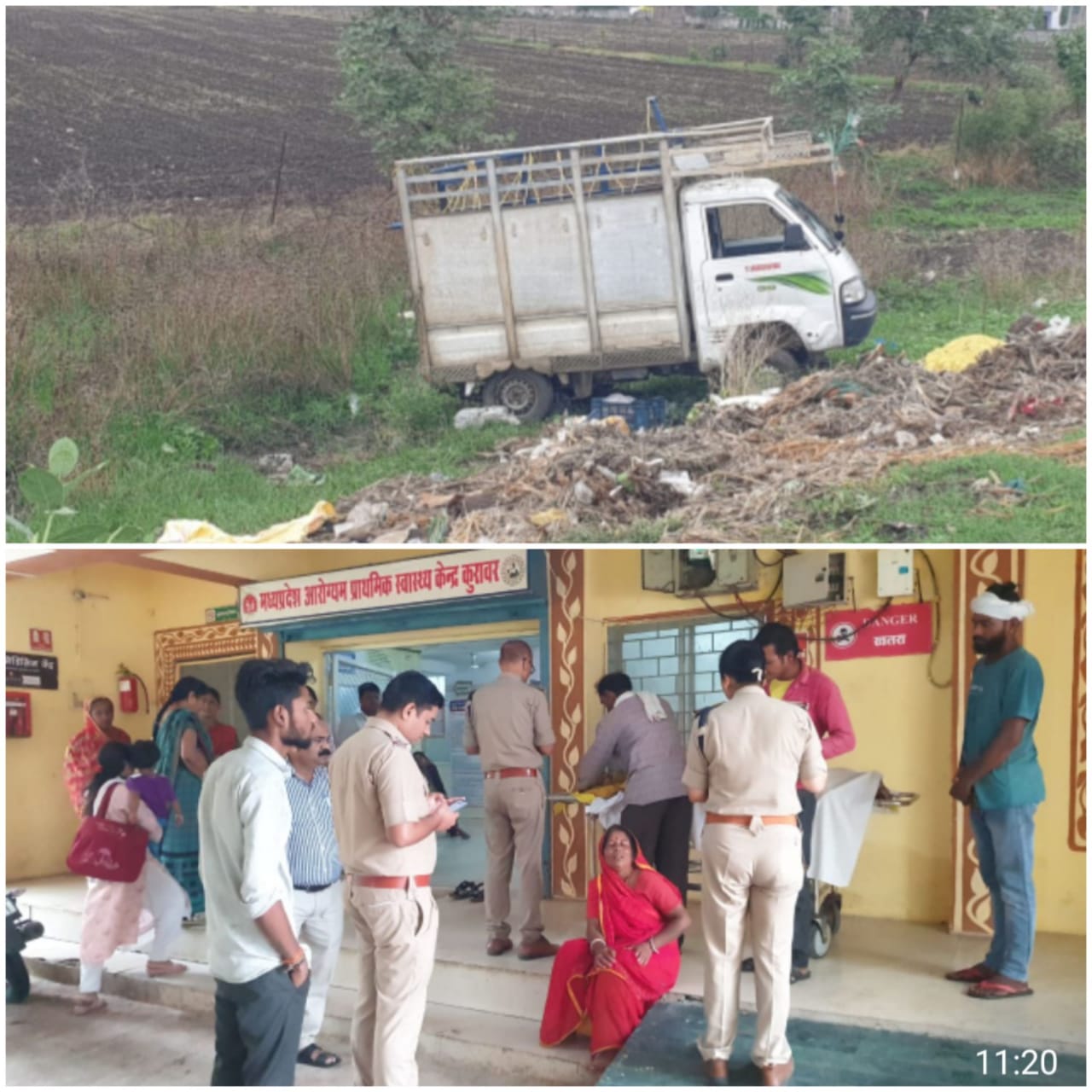 पलटने से एक बच्ची की मौत,छह घायल पलटने से एक बच्ची की मौत,छह घायल