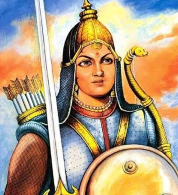 वीरांगना रानी दुर्गावती की एक पेंटिंग। वीरांगना रानी दुर्गावती की एक पेंटिंग।