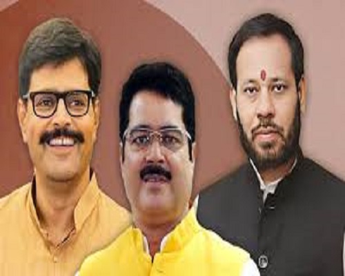 पार्टी से किया निष्कासित तीन विधायकों का फोटो।