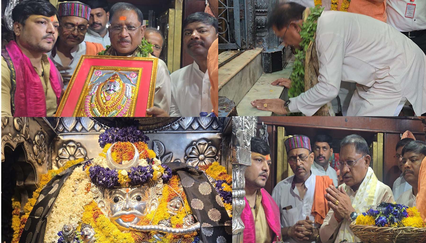 मुख्यमंत्री  साय  बाबा काल भैरव की विधिवत पूजा आराधना करते